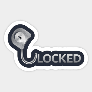 Unlocked Grey Sticker